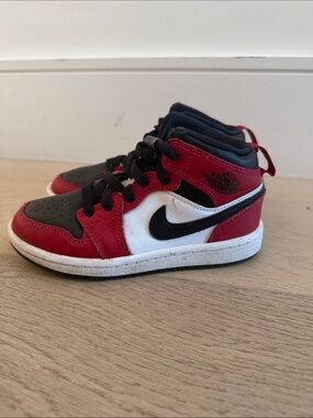 Nike Air Jordan Kids Red White Black High-Top Sneakers - Retro Style